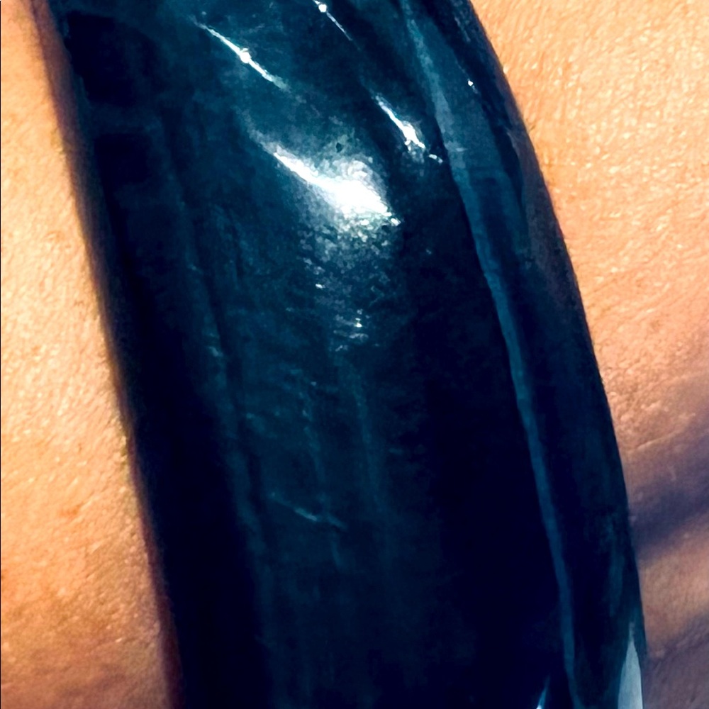 Bohemian, Timeless, Blue Tiger Eye Gemstone Bangle - Heirloom Item